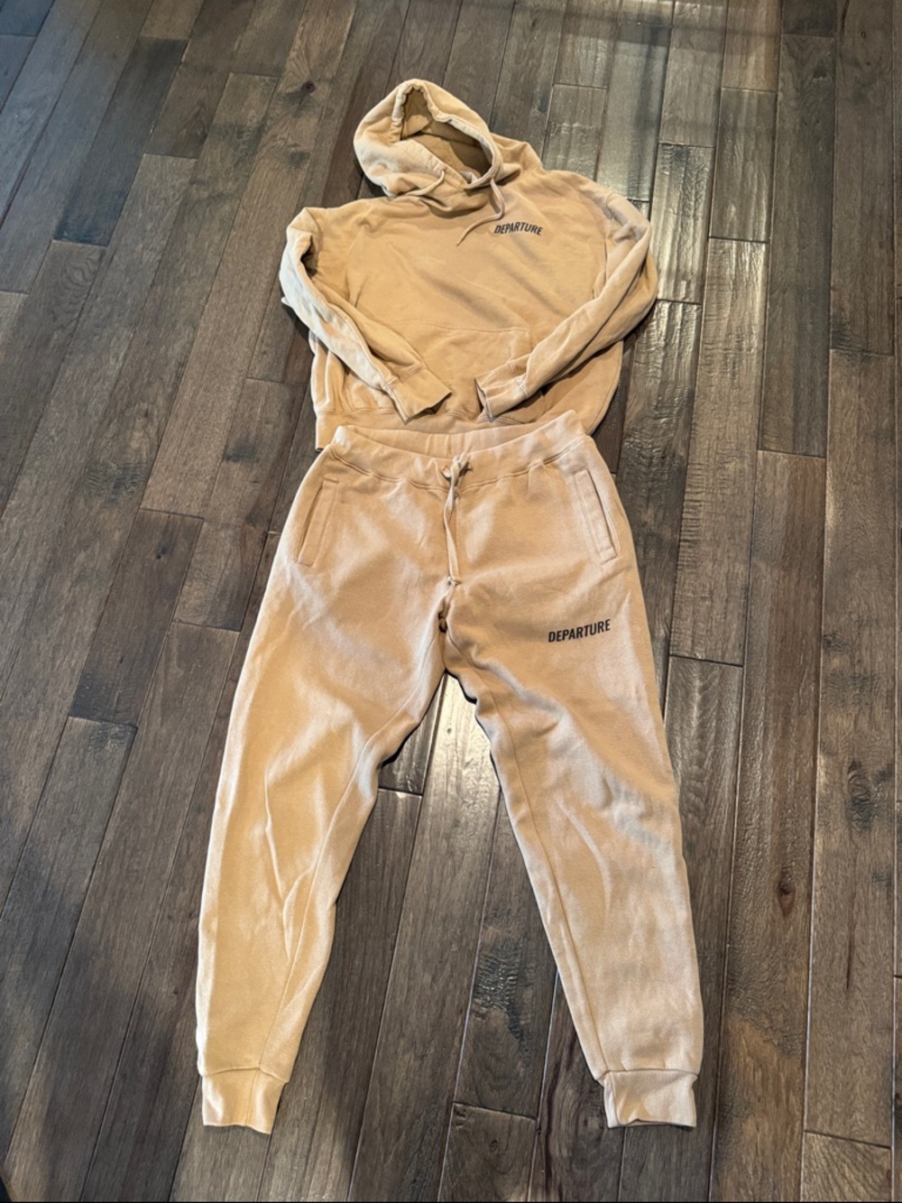 Departure Tan Fleece Joggers - Cozy Track Pants and hoodie
